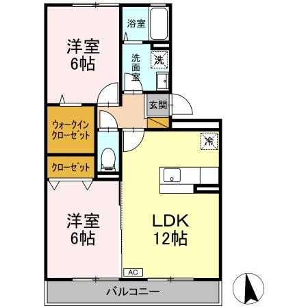 リビングタウンひたち野 Ａの間取り