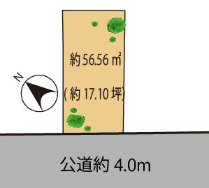 文京区千石　建築条件付売地の土地図