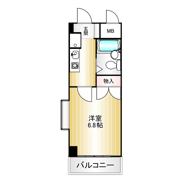 川崎市中原区小杉陣屋町２丁目の賃貸マンションの間取り