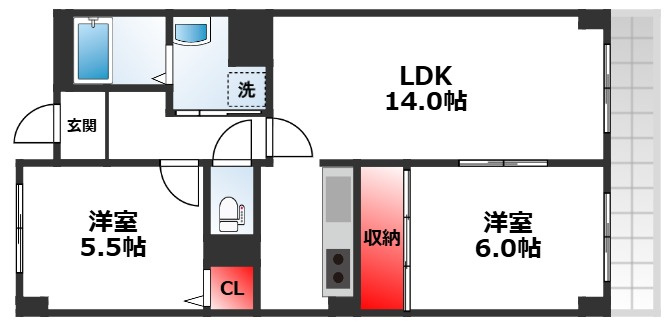 セトン旭の間取り