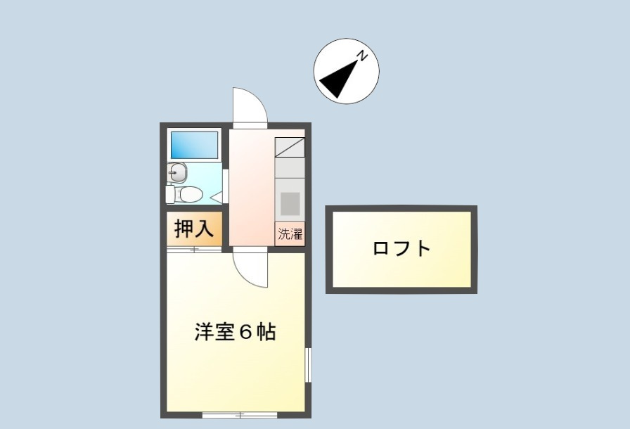 染東ハイツⅡの間取り