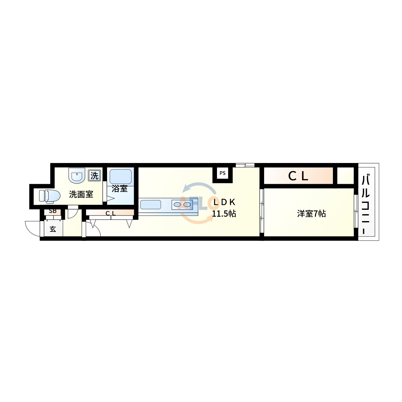 オブリオポルタ上町台の間取り|オブリオポルタ上町台　間取り