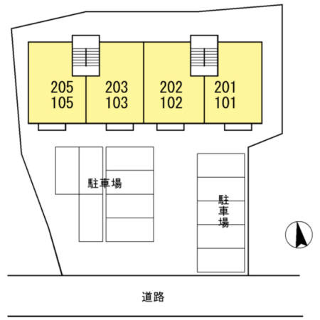 グレース久原の区画図