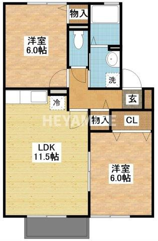 グレース久原の間取り