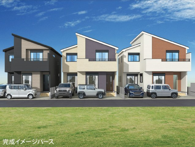 【外観パース】 | 厚木市妻田西２丁目　全３棟　新築住宅