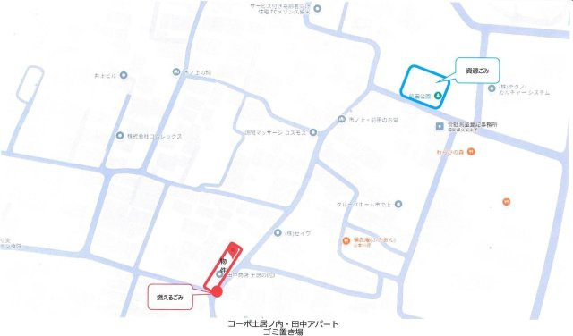 田中アパートの周辺|地図で見やすくしています