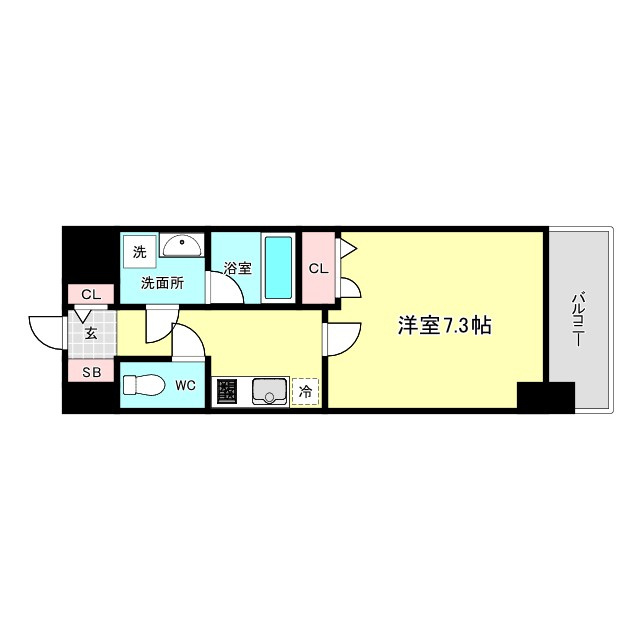 大阪市西区九条１丁目の賃貸マンションの間取り