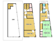 山科区四ノ宮岩久保町　中古店舗付き住宅の画像