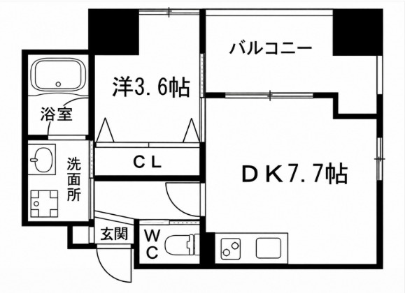ノルデンタワー南森町プレミアムの間取り