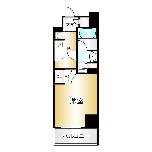 川崎市中原区新丸子町の賃貸マンションの間取り