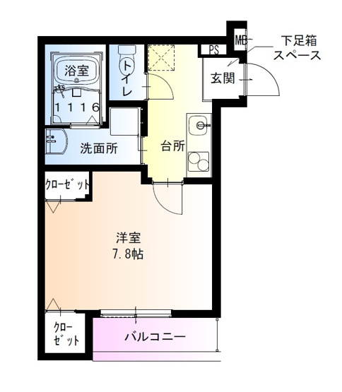 【間取り】 | フジパレス初芝駅東Ⅲ番館