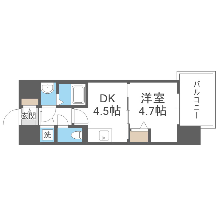 ＭＡＸＩＶ大阪長田の間取り
