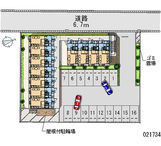 レオパレスロータスの駐車場|画像4
