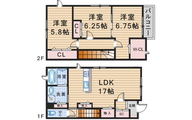 玉井町新築メゾネット