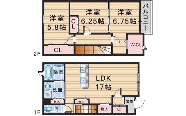 玉井町新築メゾネット