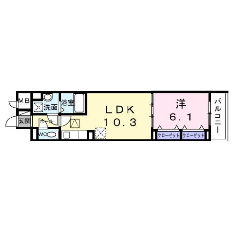【間取り】 | 東釘貫丁３丁目アパート