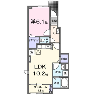 【間取り】 | アイランドヒルズ右籾　Ⅱ | 間取図