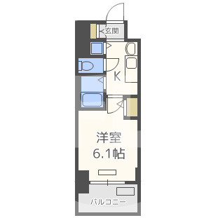 プレサンス梅田北デイズの間取り|プレサンス梅田北デイズ　開放感のある間取り