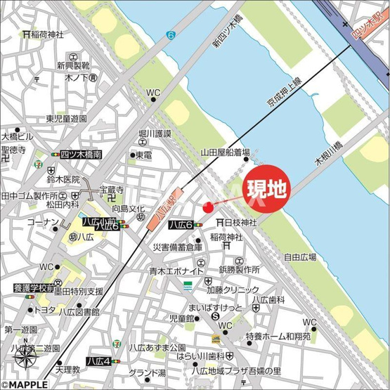 【地図】シンフォニア八広
