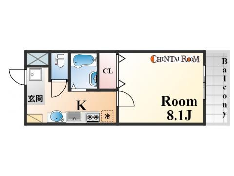 神戸市東灘区深江本町３丁目の賃貸マンションの間取り