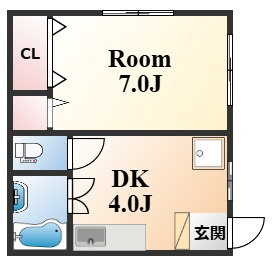神戸市灘区大石北町の賃貸マンションの間取り