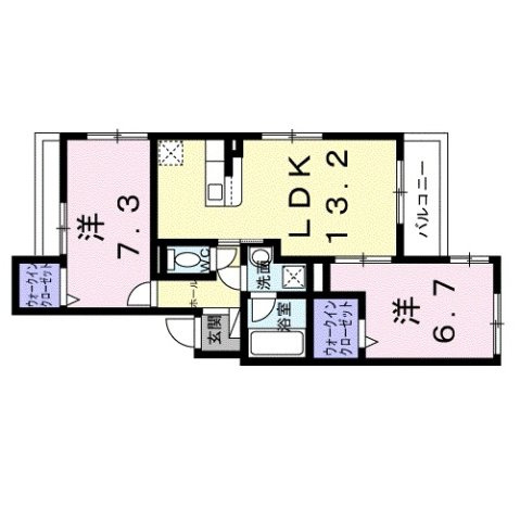 西宮市松原町のアパートの間取り