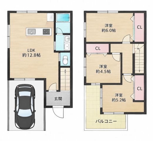 【間取り】 | 桜ヶ丘南貸家