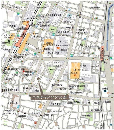 【地図】エスティメゾン大森 