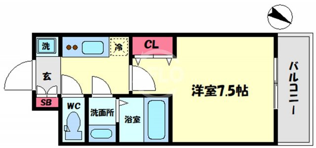 スプランディッド中之島WESTの間取り|スプランディッド中之島WEST　開放感ある間取り