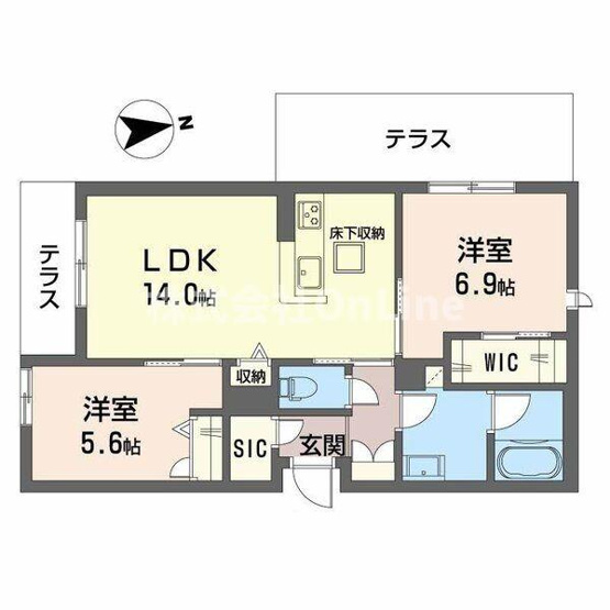 【間取り】 | シャーメゾン渋川Ⅲ
