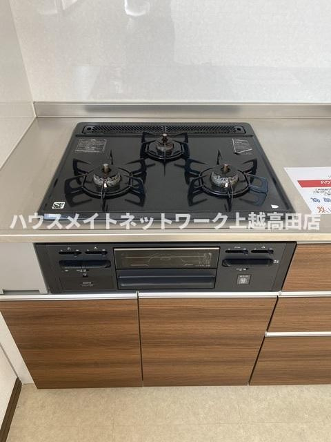 安江セントラルハイツＡの設備|ガスコンロ3口・グリル付