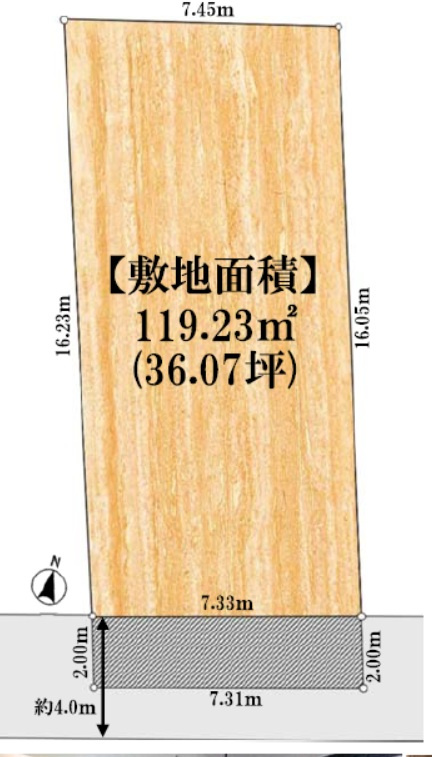 文京区本駒込　建築条件付売地の土地図