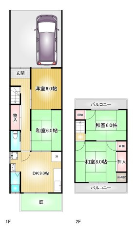 西区枇杷島5丁目戸建| 名古屋市の賃貸ならMy賃貸の間取り|西区枇杷島5丁目戸建