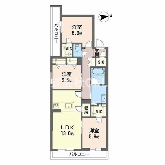 【間取り】 | シャーメゾン渋川Ⅲ