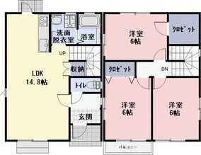 【間取り】 | 早瀬様戸建賃貸住宅B棟