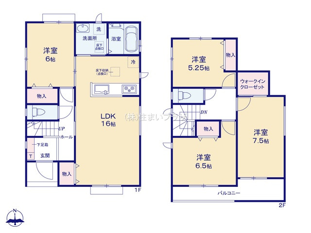 仲介手数料無料）一宮市奥町３２番　Ｃ号棟の間取り