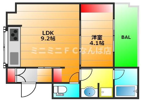 アーバネックス北堀江の間取り