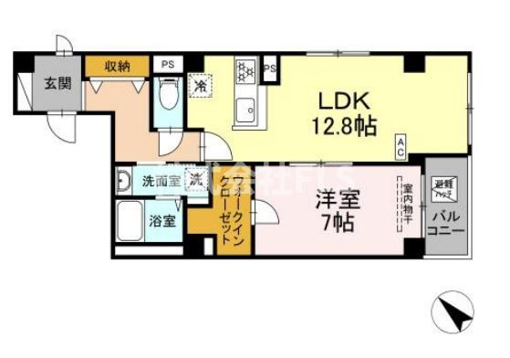 中央区築地７丁目の賃貸マンションの間取り