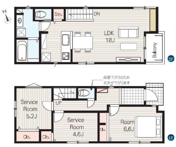 【横浜市磯子区磯子2丁目25-32全4棟新築戸建て】★仲介手数料無料★（浜小学校・汐見台中学校）の間取り