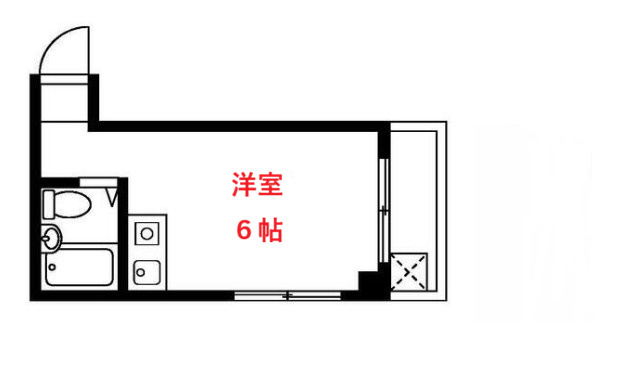 【間取り】 | ユーアイハイム | ６帖の洋室です