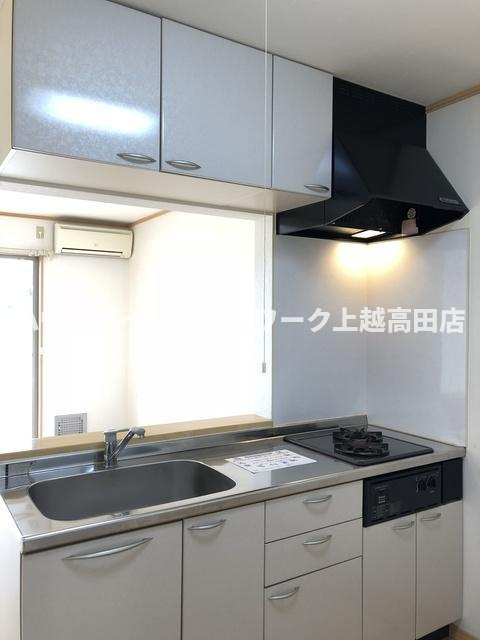 メリープラッツ平成町Ⅳのキッチン|対面キッチン（ガスコンロ付）