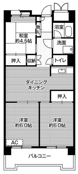 ビレッジハウス品川八潮タワー1号棟の間取り