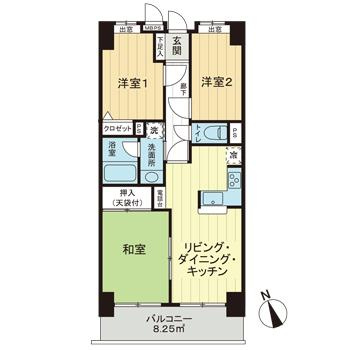 ライオンズマンション下総中山第３の間取り