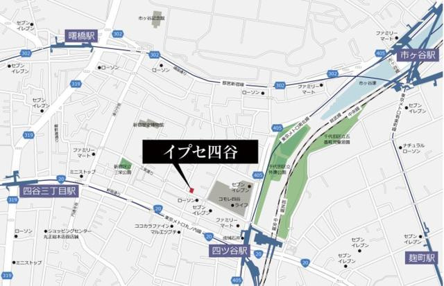 イプセ四谷の地図