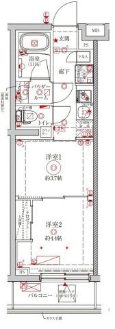クレイシアIDZ中野野方の間取り