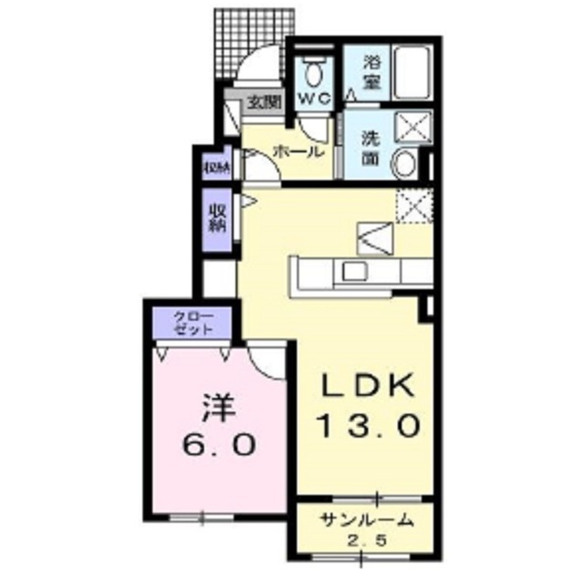 フランヴェールⅡの間取り