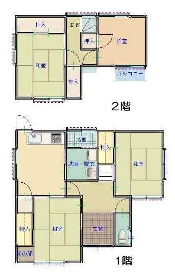 和歌山市加納　中古戸建の間取り
