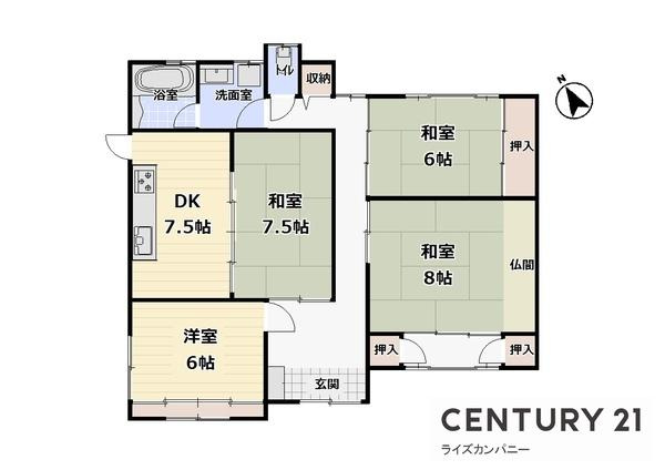 【間取り】 | 泉南郡岬町多奈川小島　中古戸建 | 図面と現況が異なる場合は現況を優先します