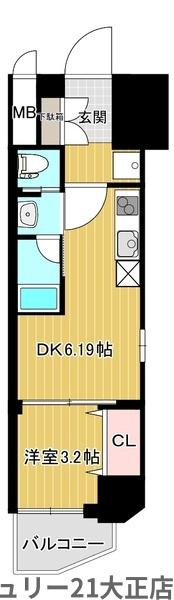 弁天町プライマリーワンの間取り