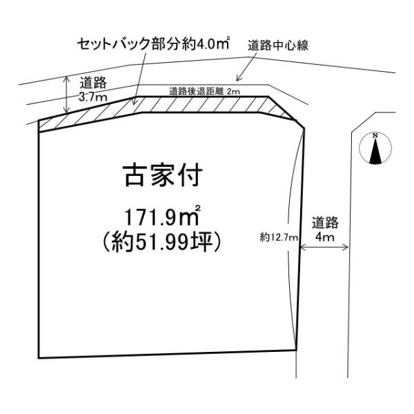 橿原市西池尻町の売地の土地図